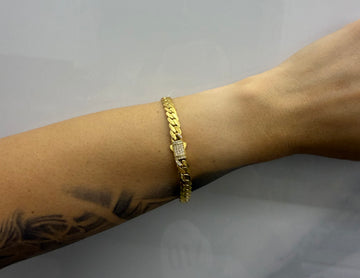 Pulsera cubana plana