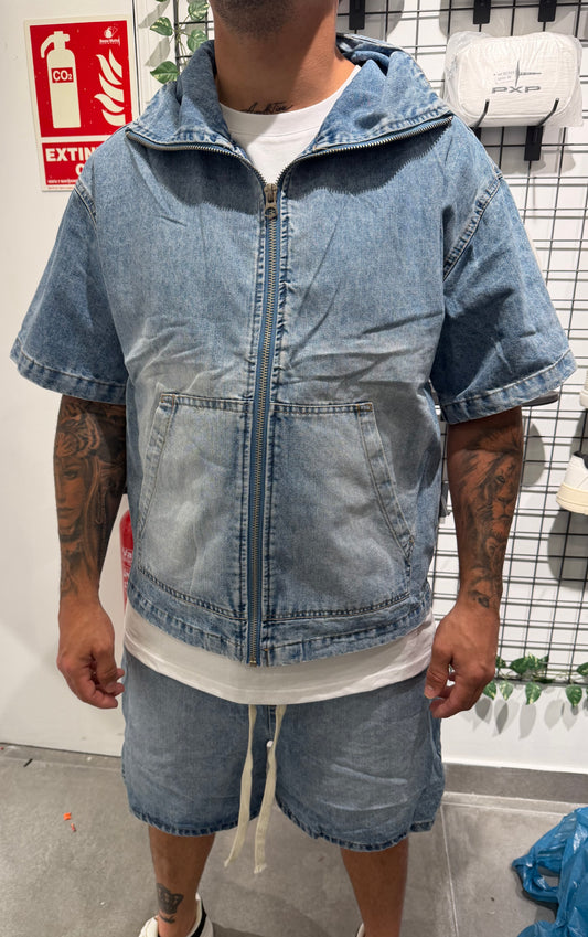 Conjunto vaquero capucha