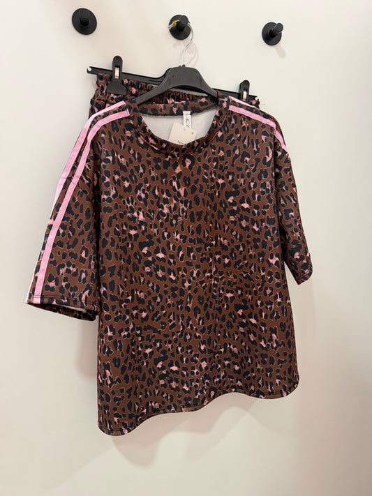 Conjunto corto leopardo