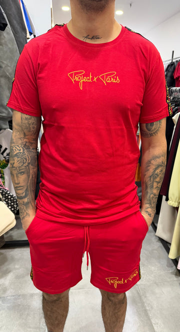 Conjunto rojo dorado PROJECTXPARIS