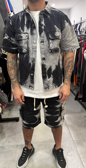Conjunto corto vaquero manchas