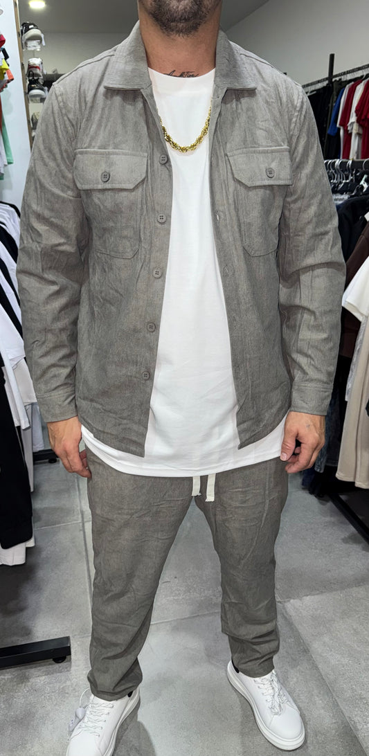 Conjunto camisa pana