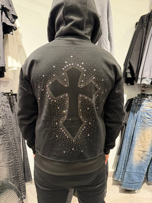 Chandal capucha cruz brilló