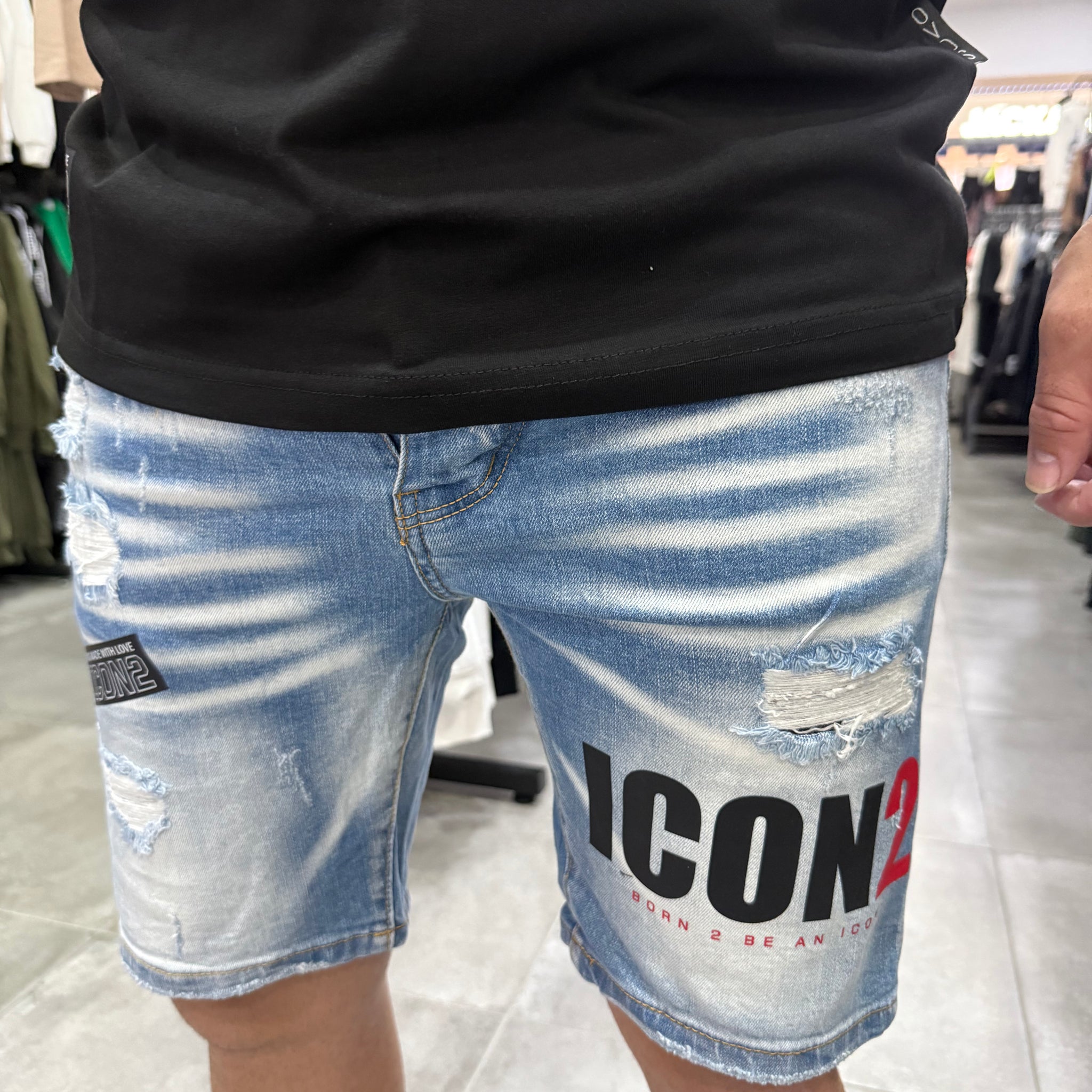 Vaqueros cortos desgastado ICON2 OVDS