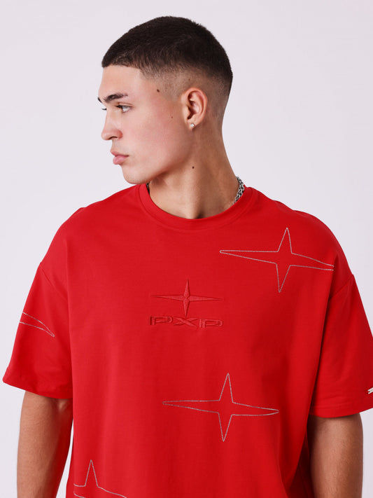 Camiseta roja brillo PROJECTXPARIS
