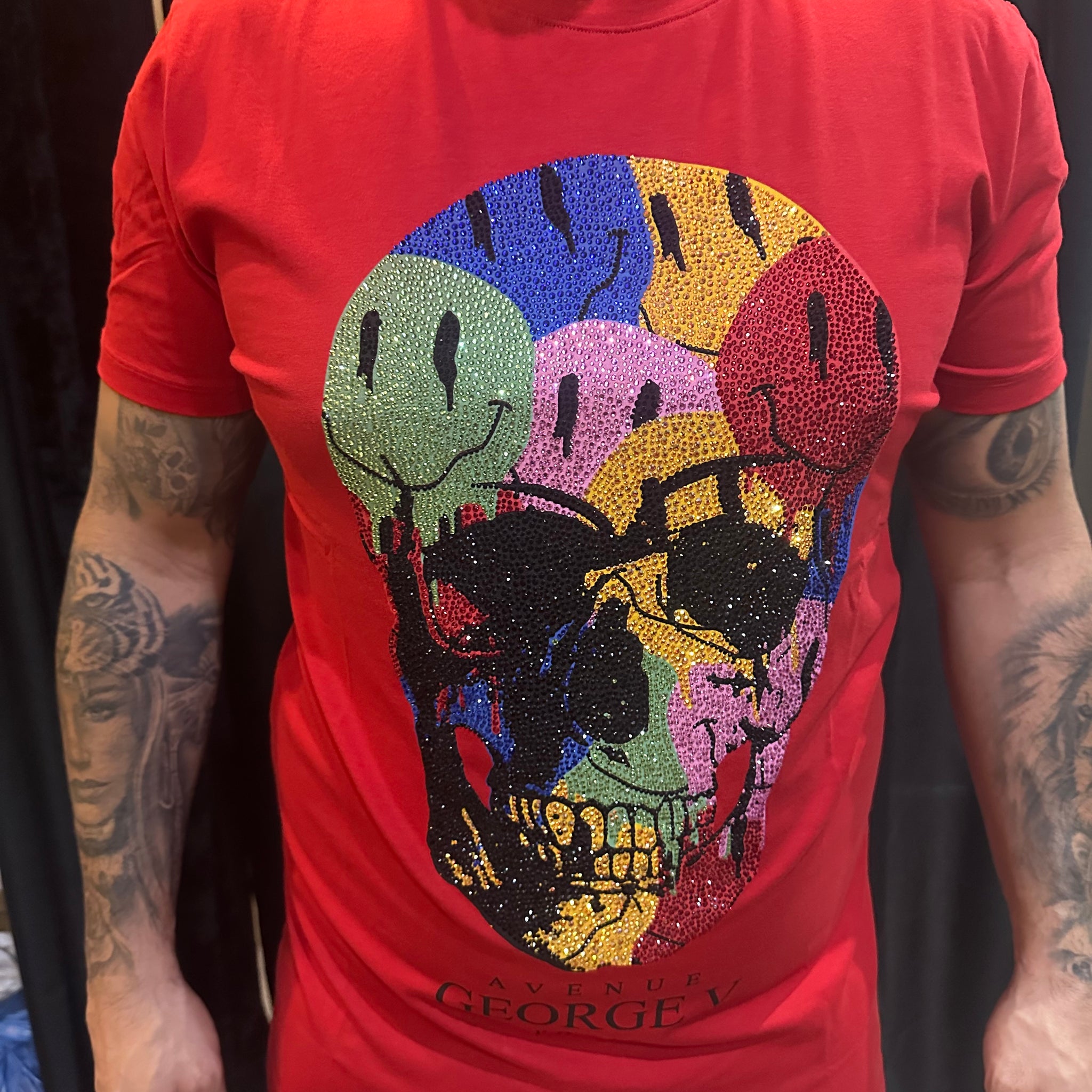 Camiseta calavera brillos George V