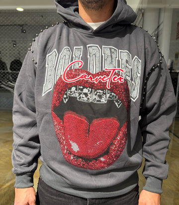 Sudadera brillo lengua