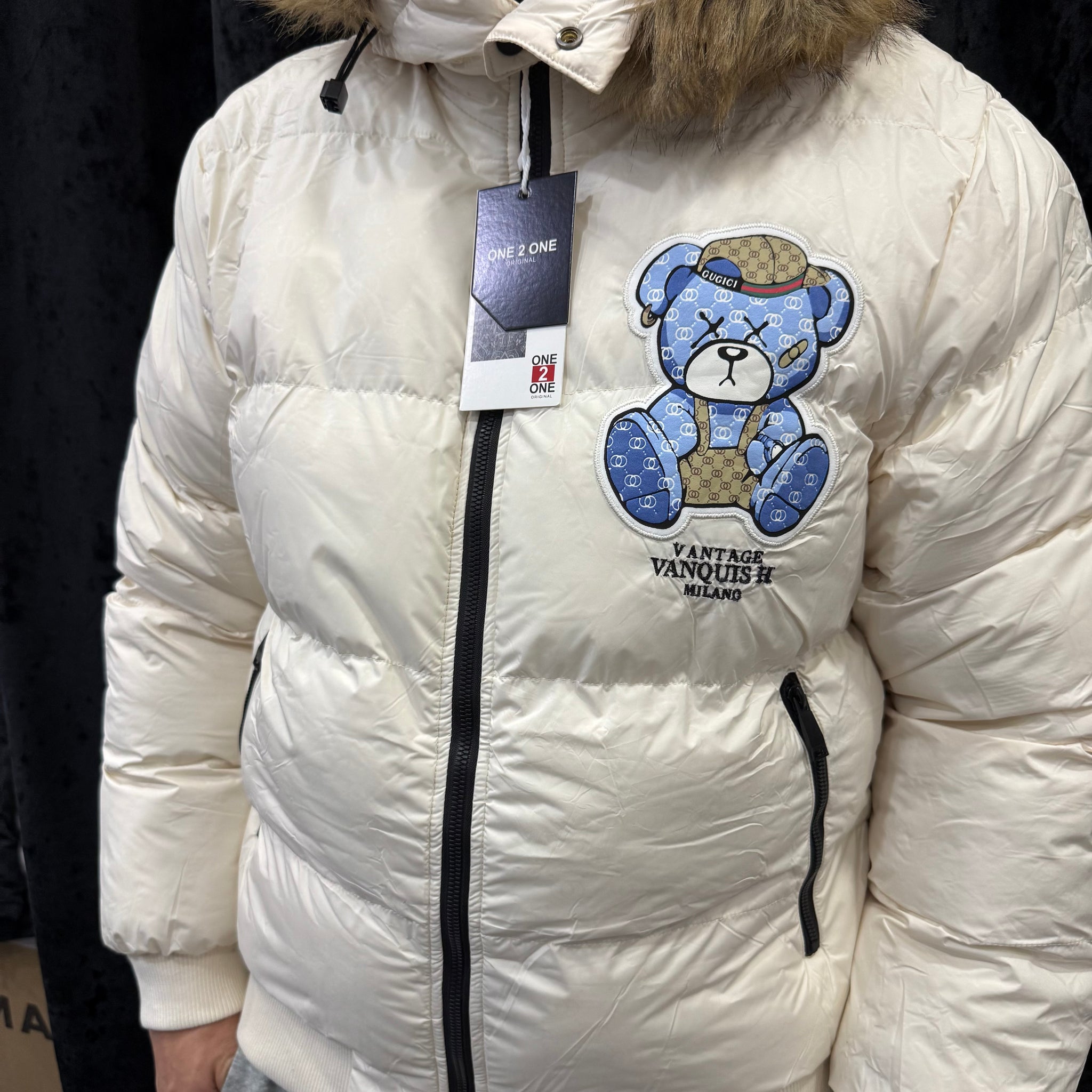 Chaqueta oso gorro