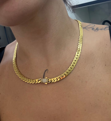 Collar cubana plana 45cm