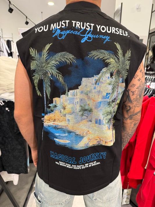 Camiseta tiranta paisaje