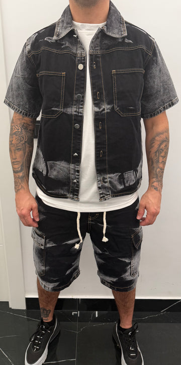 Conjunto vaquero desgastado