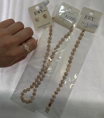 Conjunto redondo oro