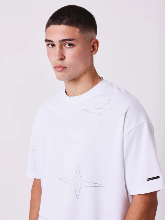 Camiseta blanca brillo PXP