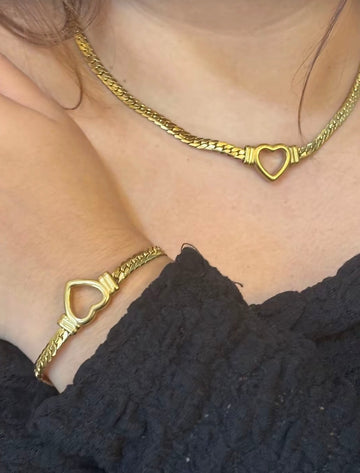 Conjunto plano corazón