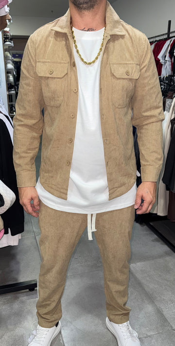 Conjunto camisa pana