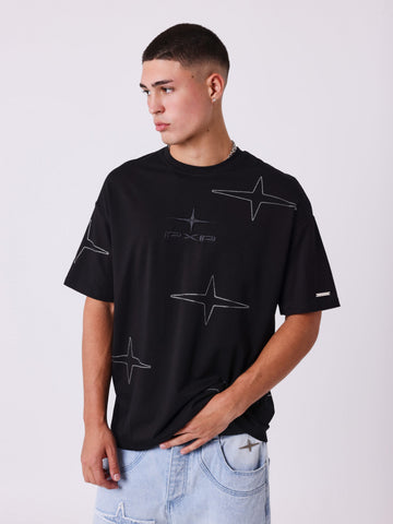 Camiseta negra brillo PROJECTXPARIS