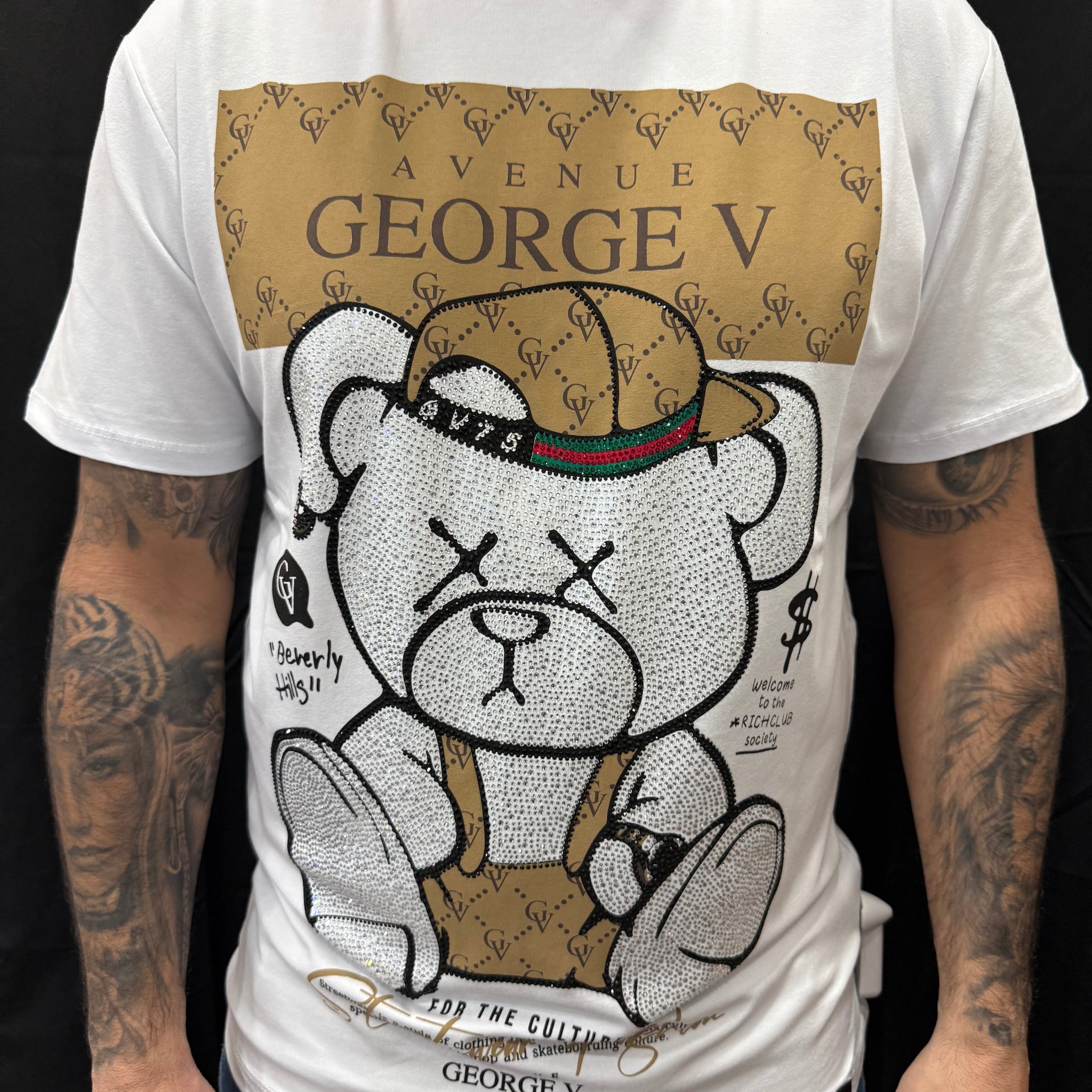 Camiseta oso gorra perlas GEORGE V