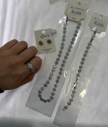 Conjunto redondo plata